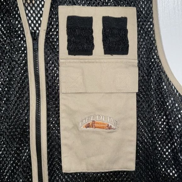 Fieldline Mens Mesh Shooting Vest Beige & Black - Picture 2 of 10